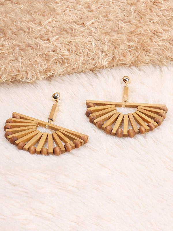 Vintage Wooden Earrings Accessories