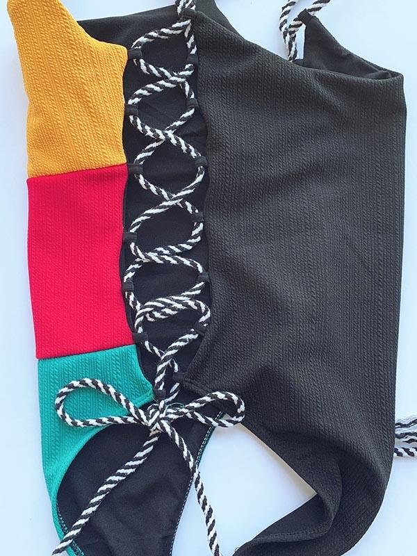 Split-Joint Bandage Swimsuit