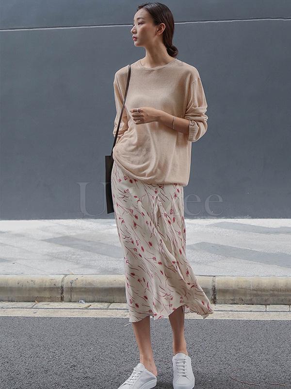 Casual Solid Light Maturity Knitwear