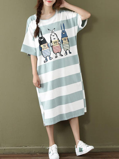 Summer Loose Oversize Striped Dress