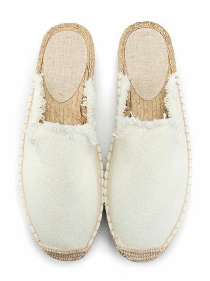 Solid Canvas Fisherman Slippers