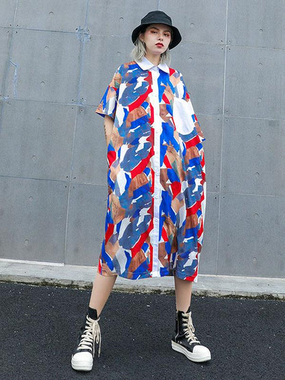 Colorful Cube Long Dress