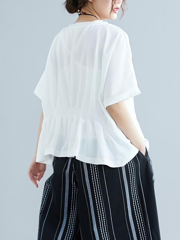 New Loose Elastic Waist Design T-Shirt