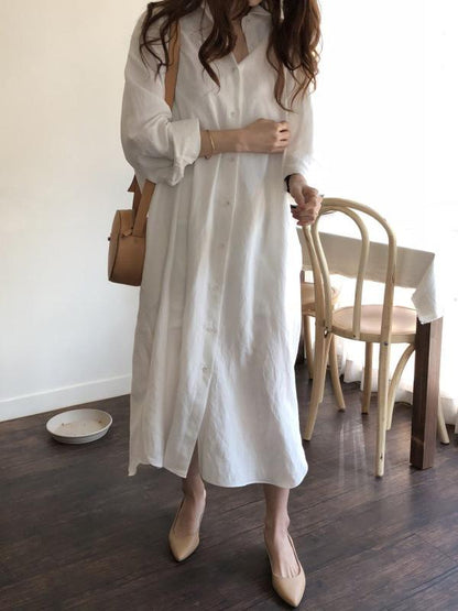 Chic Loose Long Shirt Dress
