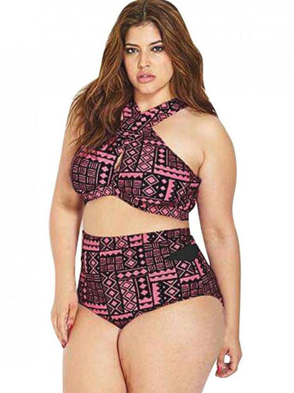 Cross Plus Size Bikini Swimsuit
