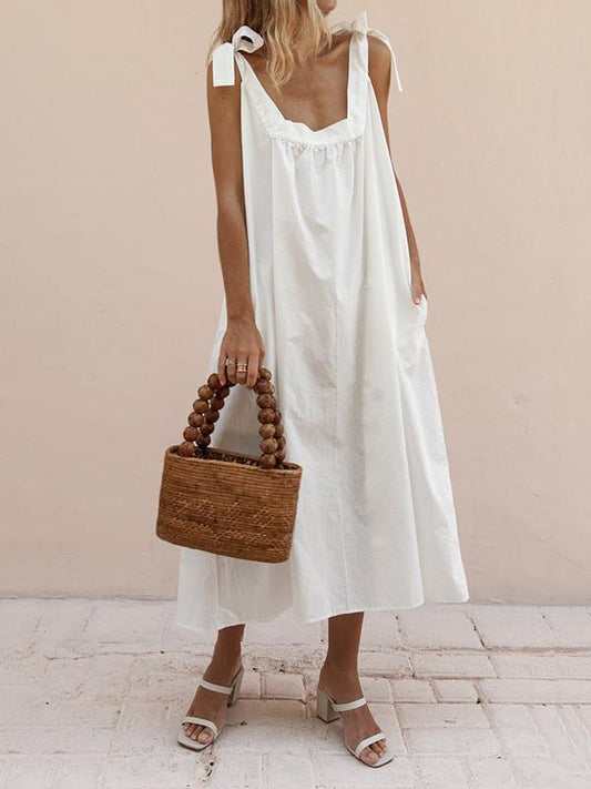 4 Colors Simple Midi Dress