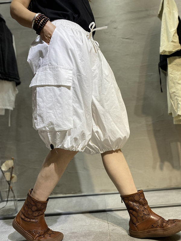 Casual Solid Color Harem Knickerbockers Shorts