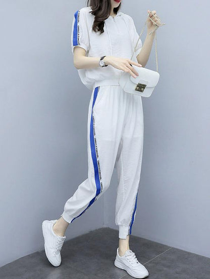 Short Sleeves T-Shirt + Loose Pants Sport Suit