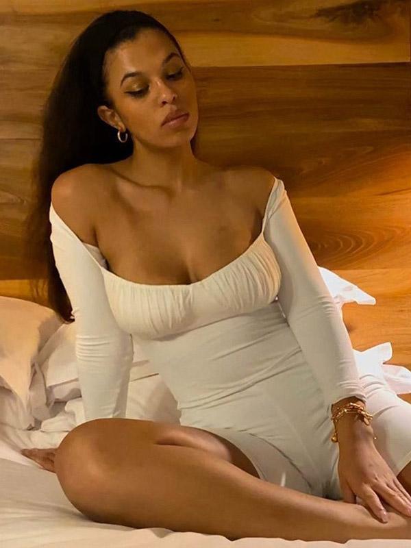 Sexy U-Neck Long Sleeves Rompers