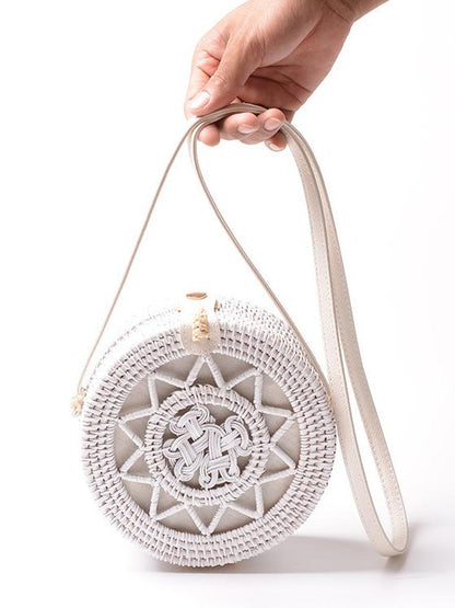 Rattan Bohemia Round Little Bag