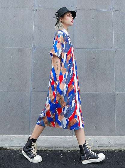 Colorful Cube Long Dress
