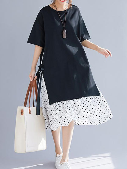Loose Oversize Split-joint Midi Dress