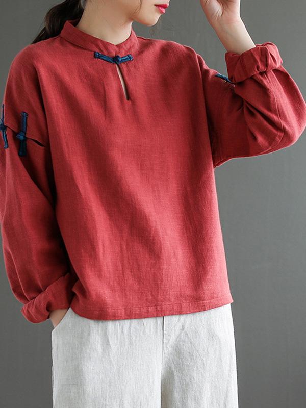 Artistic Retro Long Sleeve T-Shirts Tops