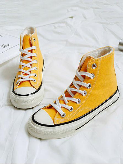 High Top Solid Canvas Sneaker Shoes