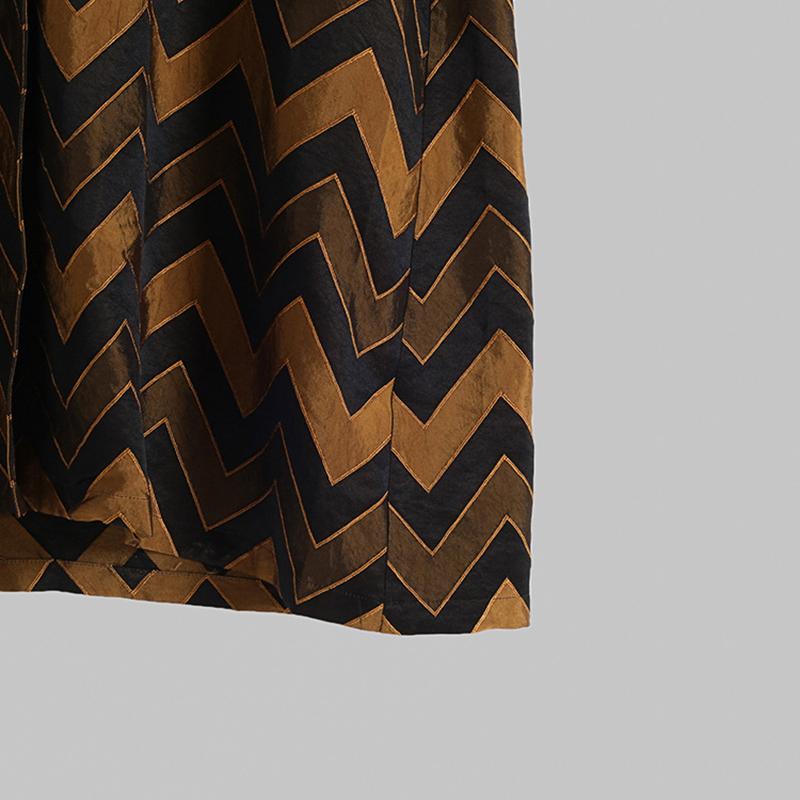 Wavy Pattern Casual Autumn Loose Trench Coat