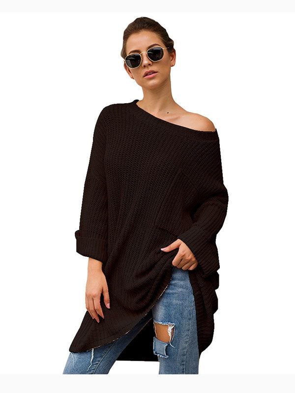 Loose Mid-length Knitted Sweater
