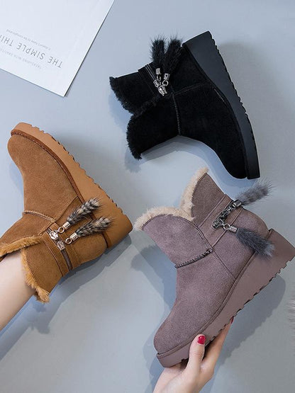 Autumn And Winter Wedges Snow Boots