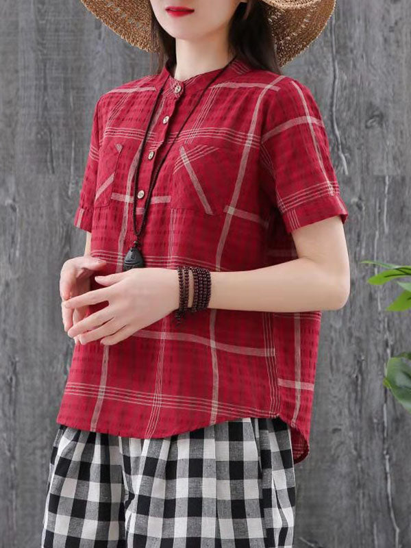 NATIONAL STYLE PLAID SHIRT