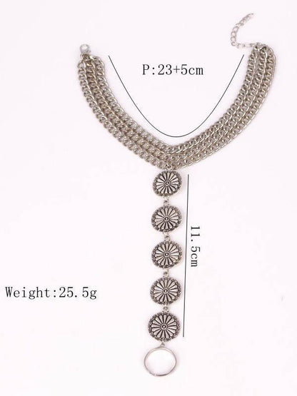 Fashion  Bohemia Retro  Three Layer Tassels Footchain Accessories