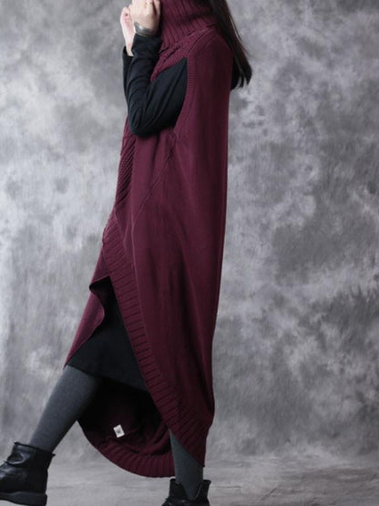 Red Wool Two Piece Sweater And Dress