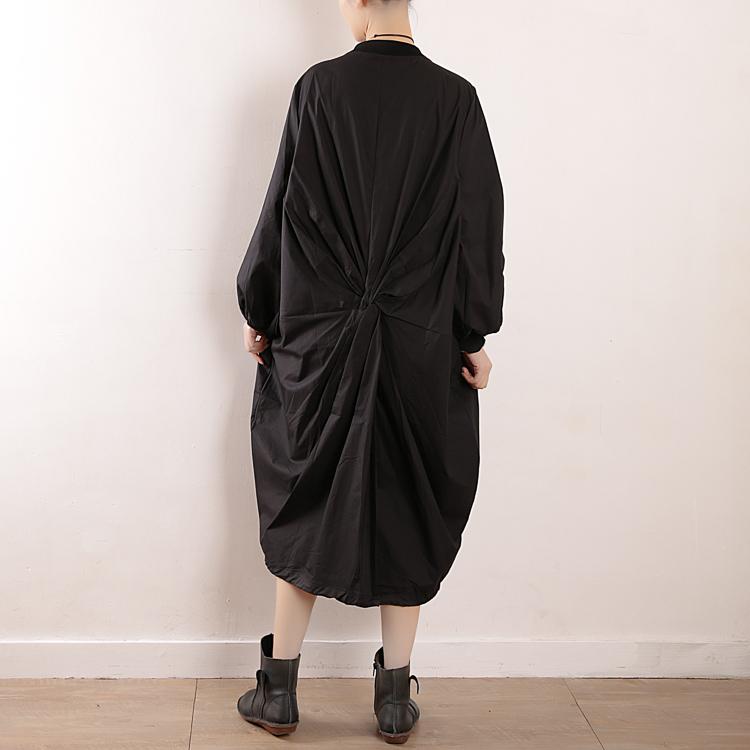 Women Autum Spring Round Nech Long Sleeve Coat