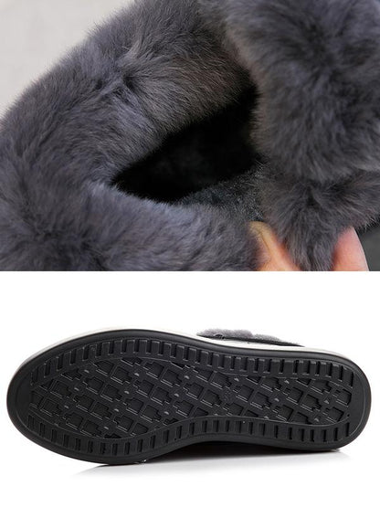 Thick-Bottomed Real Fluffy High Women'S Shoes