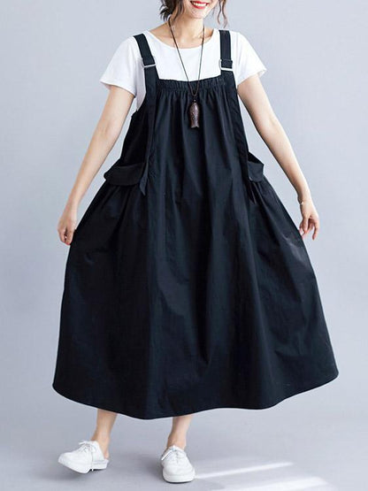Summer New Loose Sleeveless Strap Dress