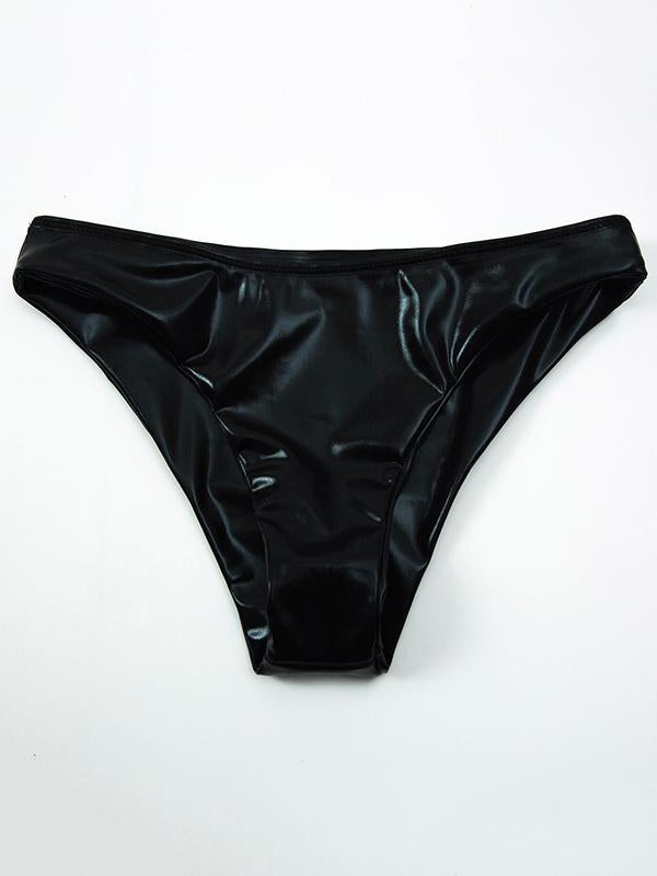 Solid Color Light Skin Vest Split Bikini Swimsuit