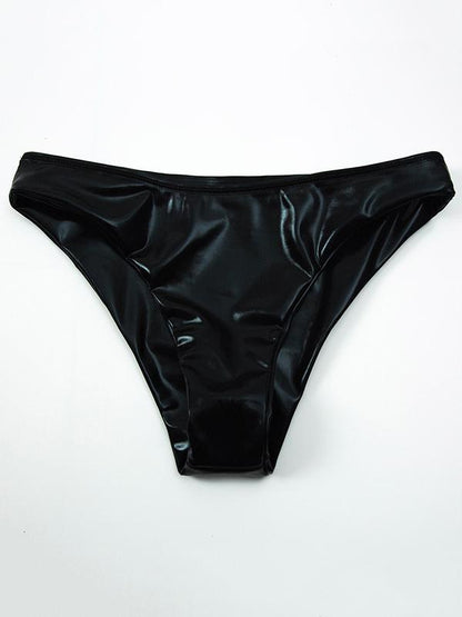 Solid Color Light Skin Vest Split Bikini Swimsuit