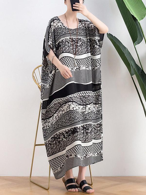 Original Printed Round-Neck Dress