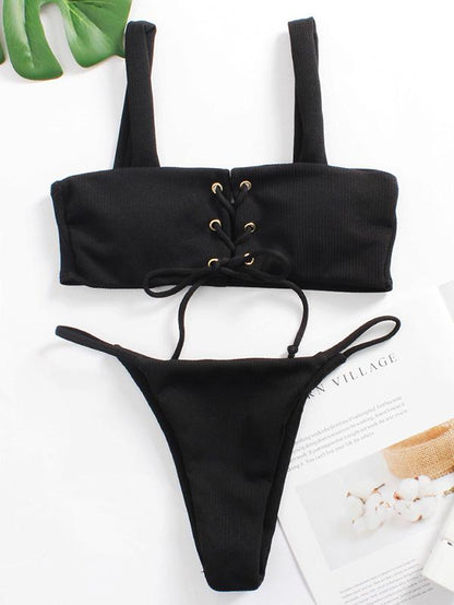 Sexy Lace-Up Bandage Bikinis Swimwear