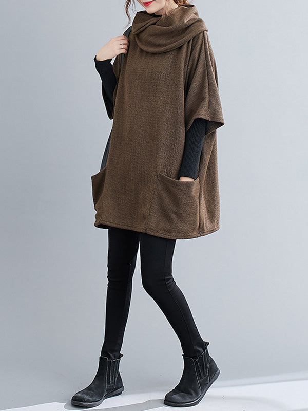 Solid Color Heaps Collar Half Sleeve T-Shirt