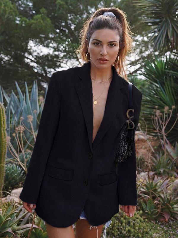 Leisure Fashion Solid Coat