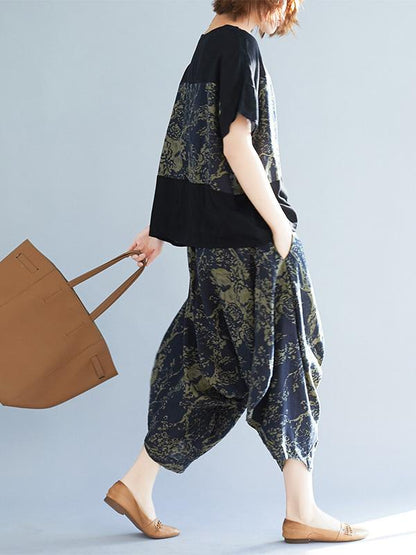 Loose Plus Size Ramie Cotton Suits