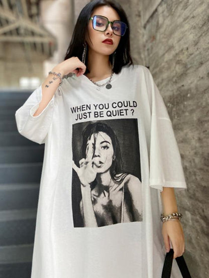 Original Printed Round-Neck Dress