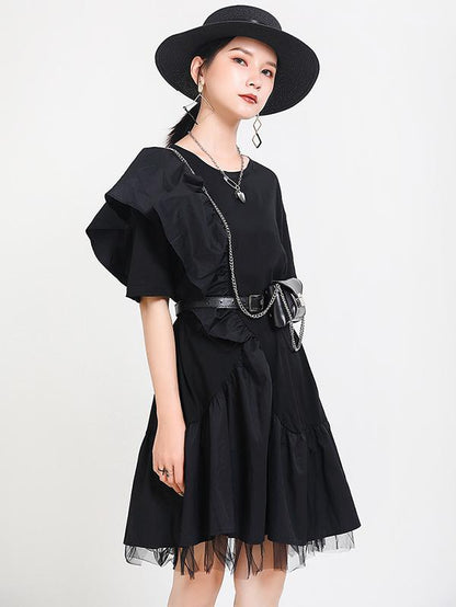 Original Split-Joint Falbala Gauze Dress