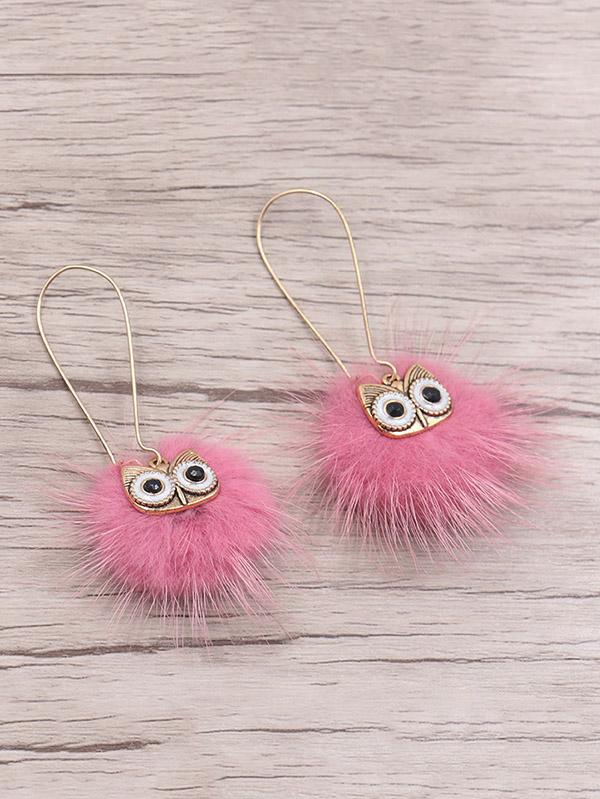 Cute 8 Colors Bohemia Owl Earrings