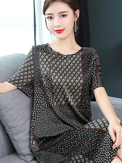 Loose Short Sleeves Dress