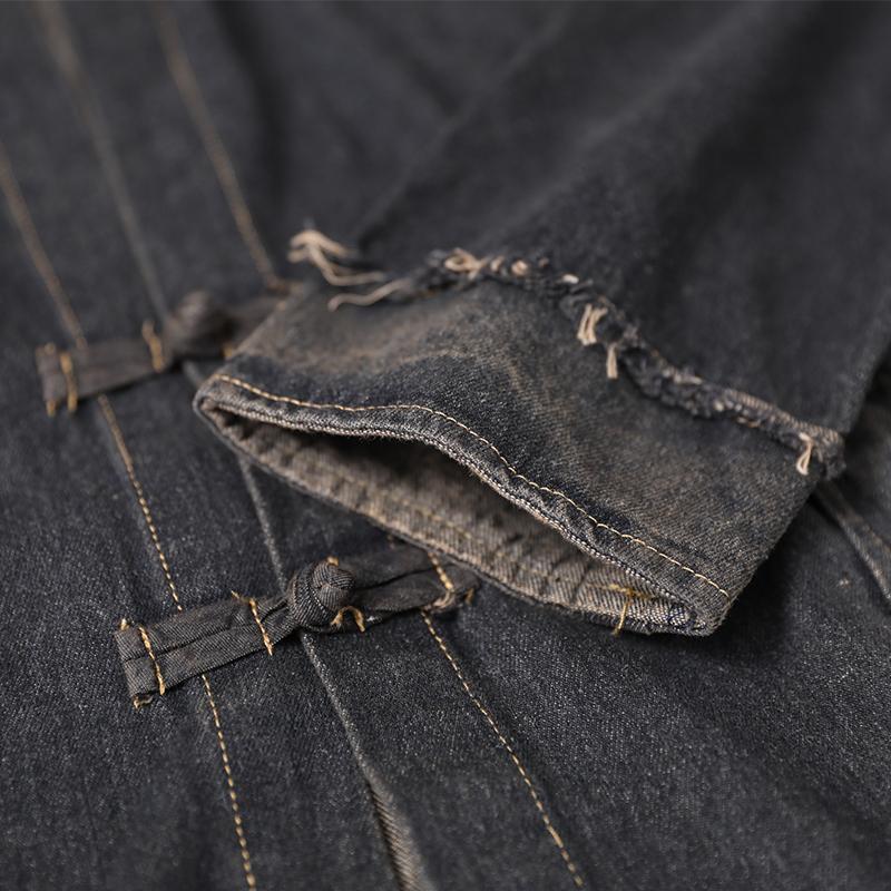 Buykud Casual Star Patchwork Loose Retro Coat