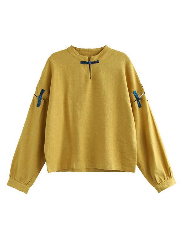 Artistic Retro Long Sleeve T-Shirts Tops