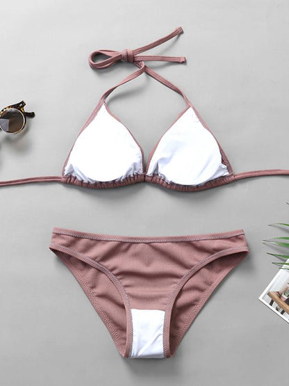 Solid Bandage Bikinis Swimwear