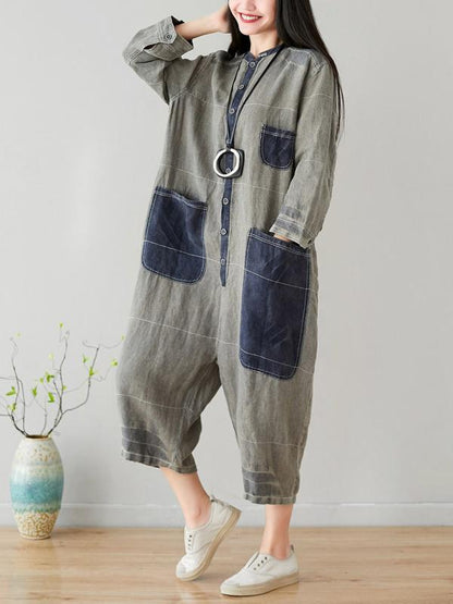 Cotton Linen Oversize Jumpsuit
