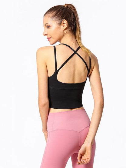 Back Criss Cross Padded Yoga Tanks
