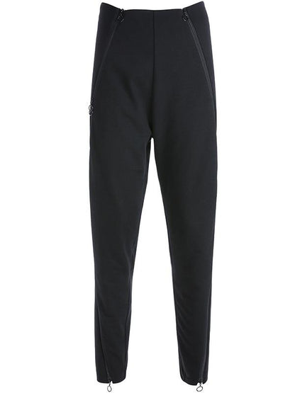Casual Cropped Zipper Pants