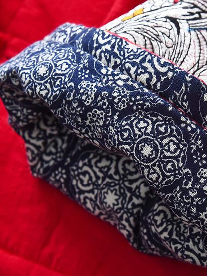 ORIGINAL VINTAGE RAMIE EMBROIDERED COTTON-PADDED CLOTHES