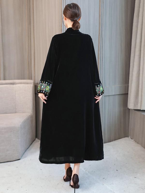 Casual Embroidered Long Robe