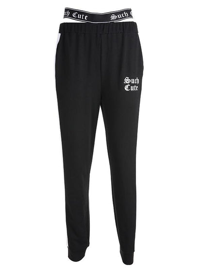 Printed High Waist Knitted Bandage Pants