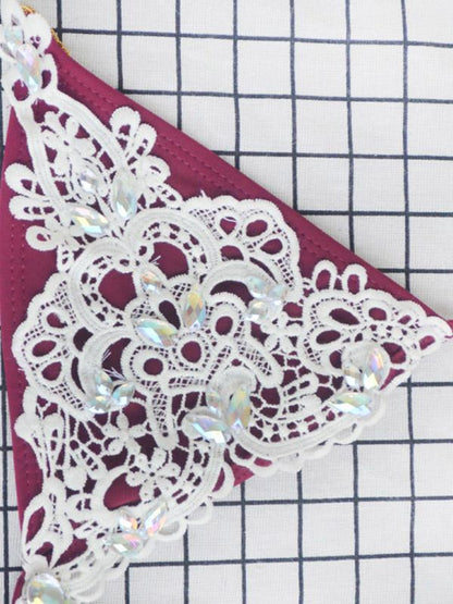 Rhinestone Decorated Bilinis Swimwear