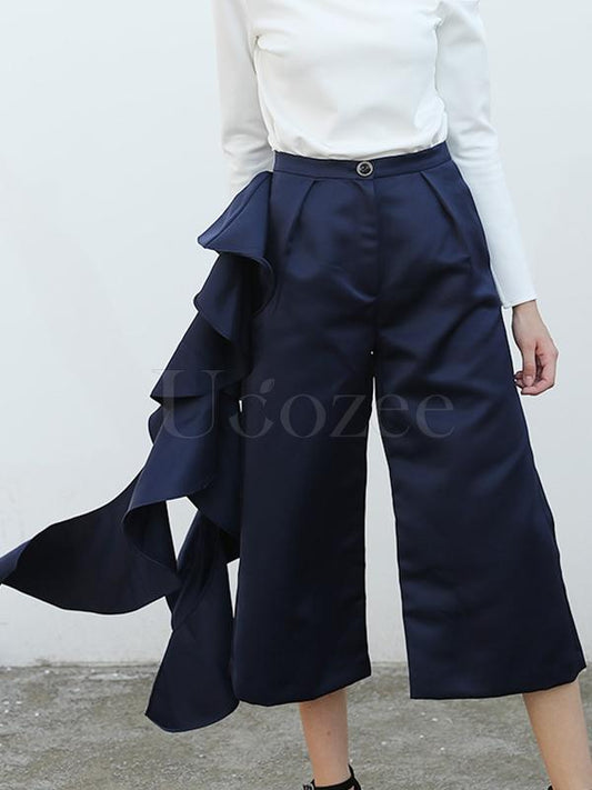 Loose Split-joint Ninth Pants
