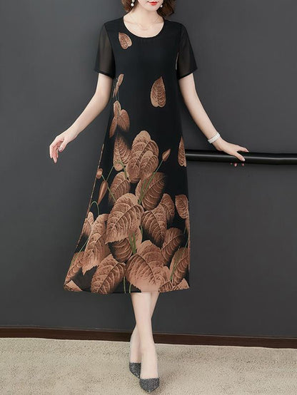 Loose Chiffon Printed Dress